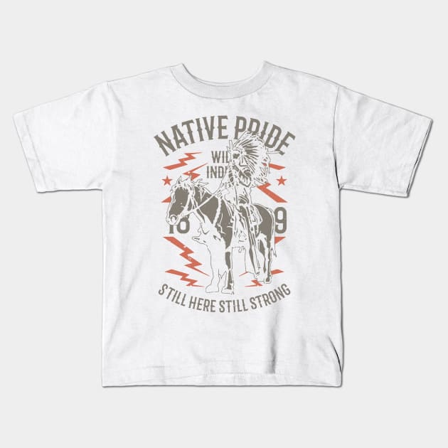 Native Pride Kids T-Shirt by JakeRhodes